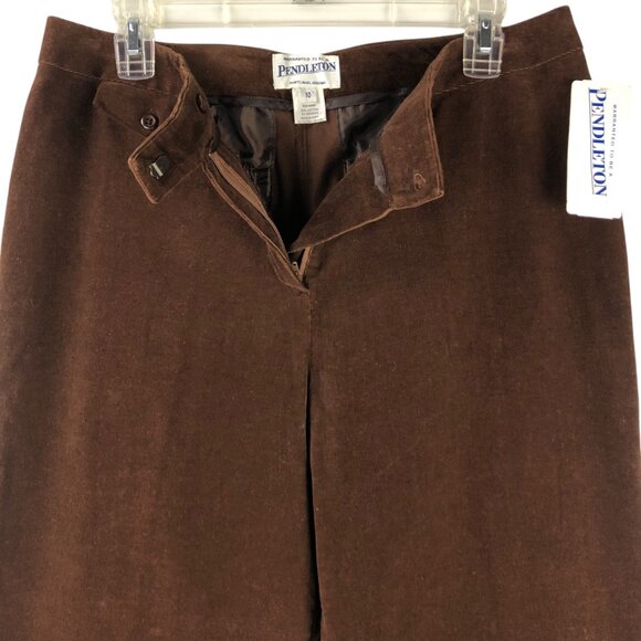 PENDLETON Wide Leg Brown Corduroy Pants, Size 10 - Picture 4 of 6
